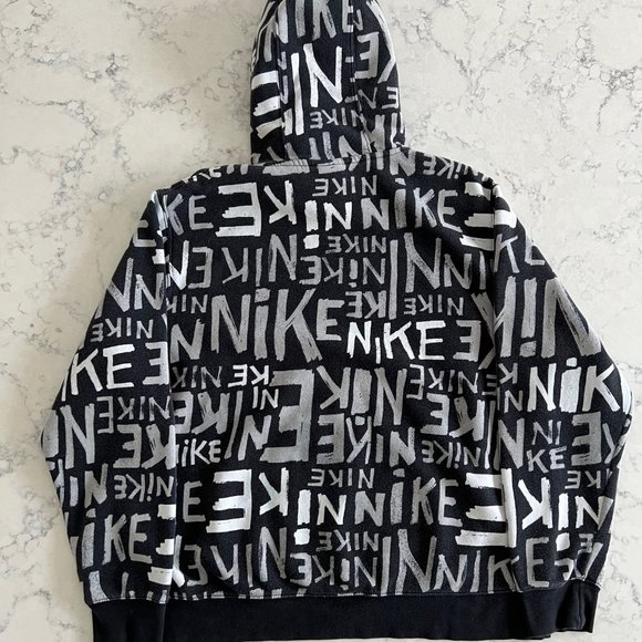 Nike All-Over Graffiti Print Hoodie - Size XL CLEAN - Picture 2 of 4